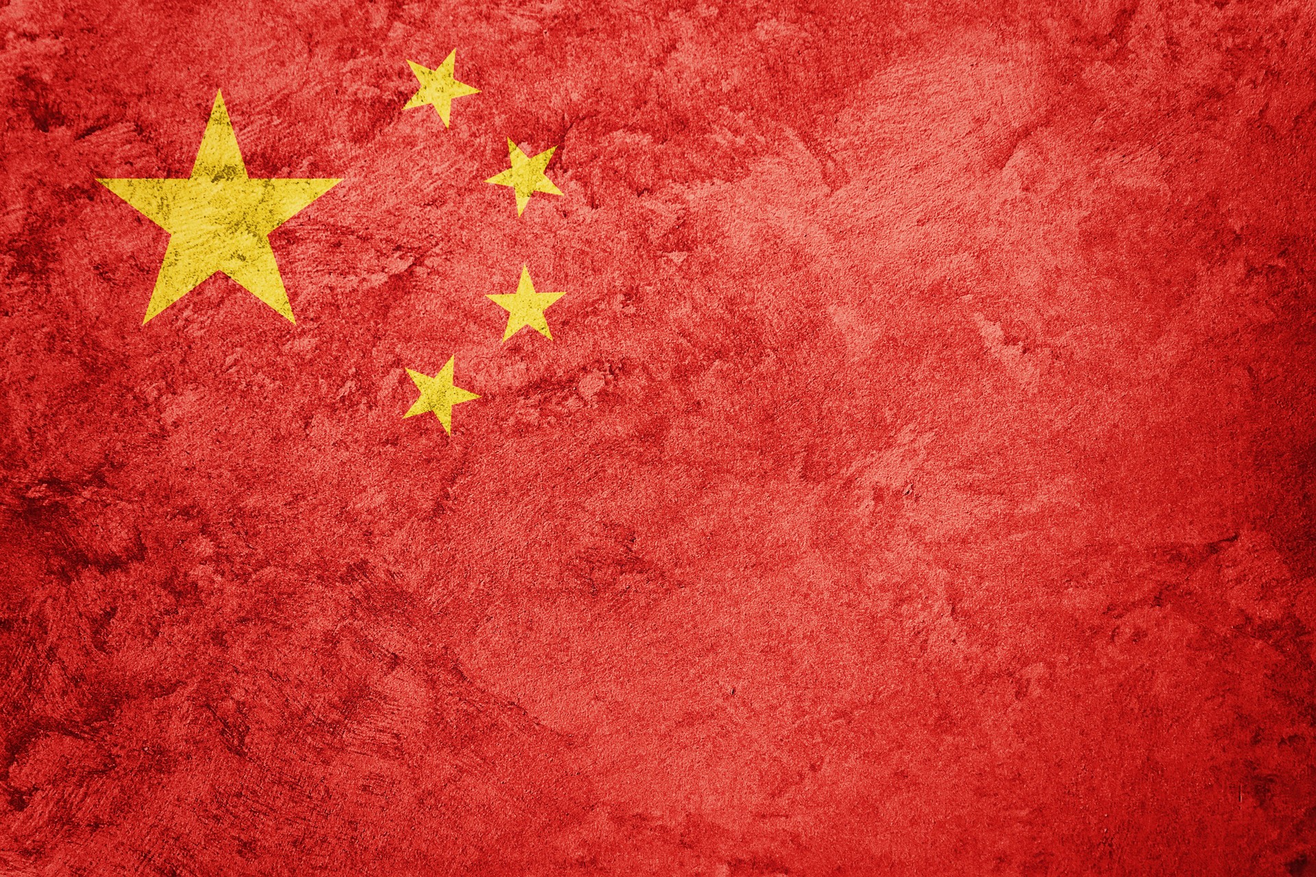 Grunge China flag. Chines flag with grunge texture.